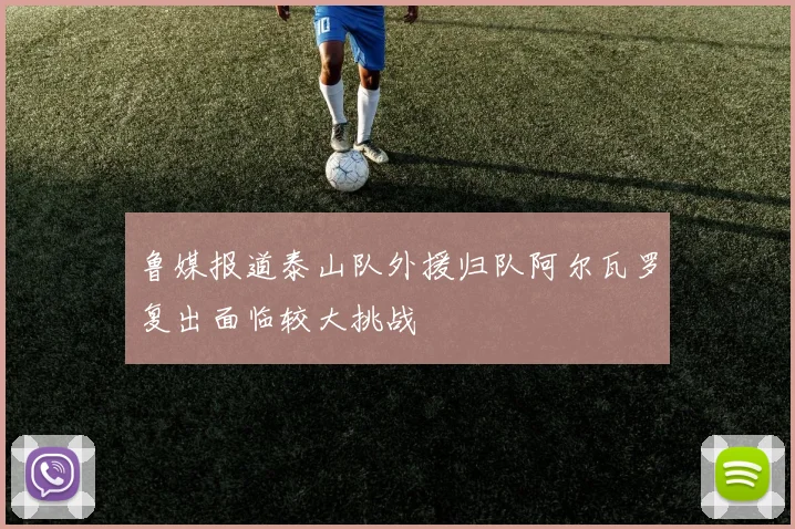 鲁媒报道泰山队外援归队阿尔瓦罗复出面临较大挑战